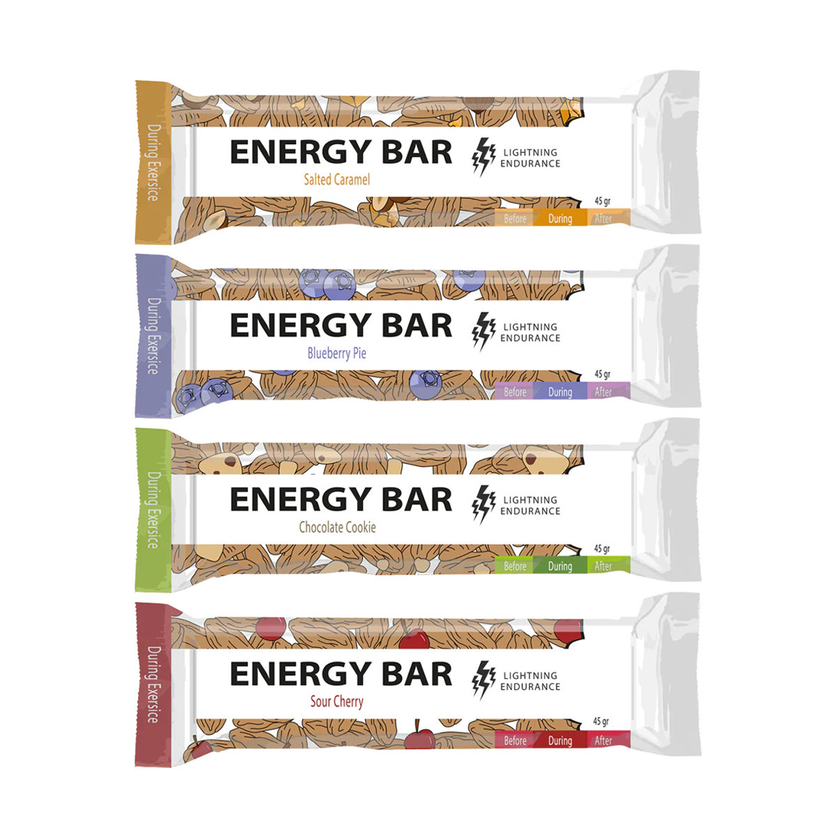 Lightning | Energy Bar | Variety Pack | 15 x 40g